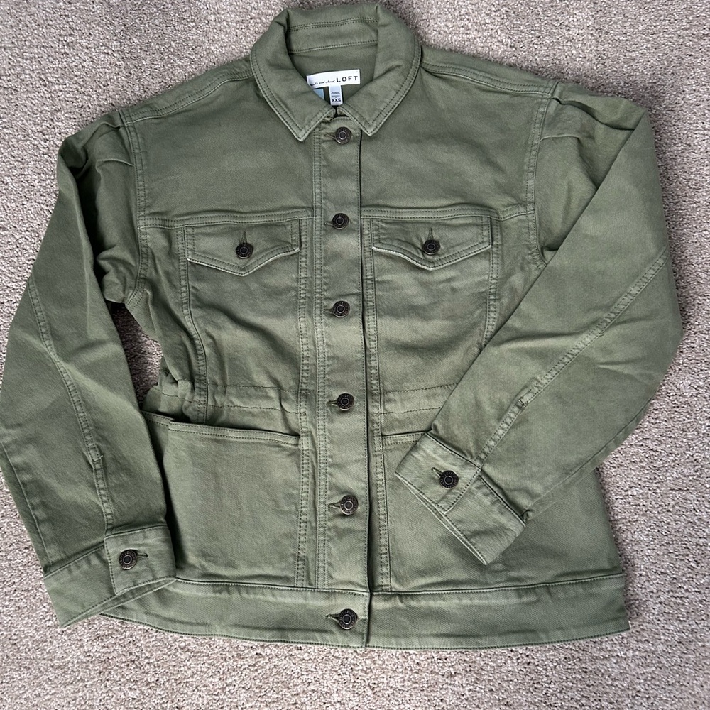 Puff Sleeve Drawstring Utility Jacket - Picture 4 of 5